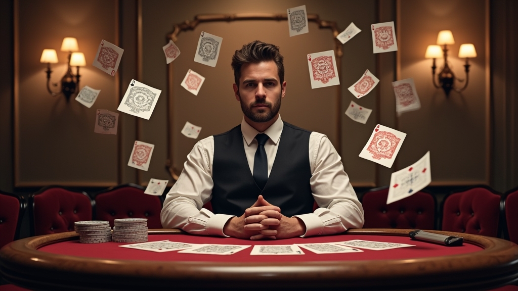 Player at table planning bonus usage with charts